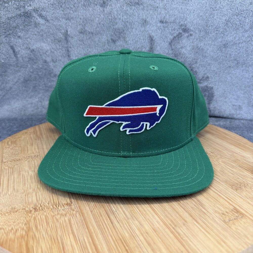 Vtg Buffalo Bills Hat Cap Fitted Mens 7 7/8 Green NFL Football New Era